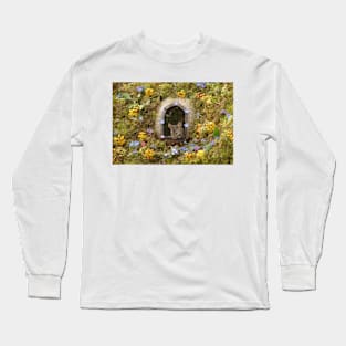 George the mouse with spring flowers 237 Long Sleeve T-Shirt